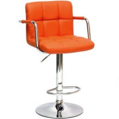 Барный стул Barneo N-69 Kruger Arm Оранжевый в Копейске - kopejsk.mebel24.online | фото
