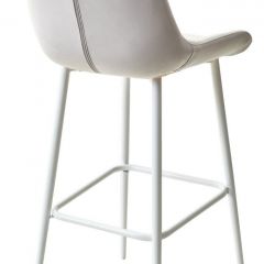 Барный стул ХОФМАН, цвет H-09 Светло-серый, велюр / белый каркас М-City в Копейске - kopejsk.mebel24.online | фото 4
