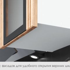 БЬЯНКА Кухонный гарнитур 1,6 белый/лиственница охотская/смоки софт в Копейске - kopejsk.mebel24.online | фото 4