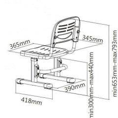 Детский стул SST3 Blue в Копейске - kopejsk.mebel24.online | фото 4