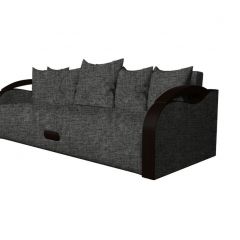 Диван Мария Savana Grey - Кожзам черный в Копейске - kopejsk.mebel24.online | фото
