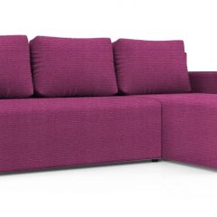 Диван угловой Алиса 3 Shaggy FUCHSIA - TEOS BLACK в Копейске - kopejsk.mebel24.online | фото