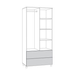 Эйп Шкаф для одежды 13.334 в Копейске - kopejsk.mebel24.online | фото 2