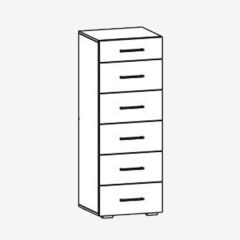 Фиеста №15 Комод с 6ю ящ (Венге/Белый глянец) в Копейске - kopejsk.mebel24.online | фото
