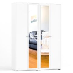 Камелия Шкаф 4-х створчатый, цвет белый, ШхГхВ 160х48х220 см., универсальная сборка, можно использовать как два отдельных шкафа в Копейске - kopejsk.mebel24.online | фото