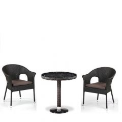 Кофейны комплект плетеной мебели T601/Y79A-W53 Brown (2+1) в Копейске - kopejsk.mebel24.online | фото
