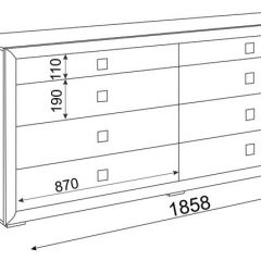 Комод большой Глэдис М27 (ЯШС/Белый) в Копейске - kopejsk.mebel24.online | фото 2