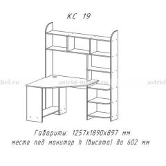 Компьютерный стол №19 (Анкор темный) в Копейске - kopejsk.mebel24.online | фото 3