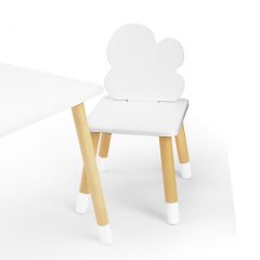 Комплект детской мебели стол и два стула Облачко (Белый/Белый/Береза) в Копейске - kopejsk.mebel24.online | фото 1