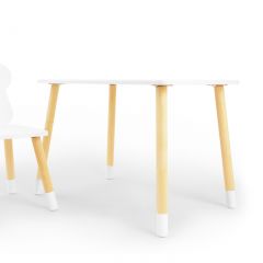 Комплект детской мебели стол и стул Корона (Белый/Белый/Береза) в Копейске - kopejsk.mebel24.online | фото 2