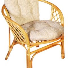 Кресло Багама, подушки светлые обычные шенил (Мёд) в Копейске - kopejsk.mebel24.online | фото 1