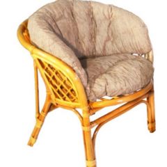 Кресло Багама, подушки светлые полные шенил (Мёд) в Копейске - kopejsk.mebel24.online | фото 1