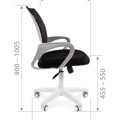 Кресло для оператора CHAIRMAN 696 white (ткань TW-10/сетка TW-05) в Копейске - kopejsk.mebel24.online | фото 7
