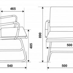 Кресло для посетителя Бюрократ CH-993-LOW-V/M01 черный в Копейске - kopejsk.mebel24.online | фото 3