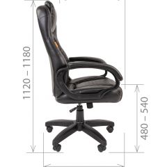 Кресло для руководителя  CHAIRMAN 432 (Экокожа черная) в Копейске - kopejsk.mebel24.online | фото 5