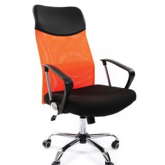 Кресло для руководителя CHAIRMAN 610 N (15-21 черный/сетка оранжевый) в Копейске - kopejsk.mebel24.online | фото