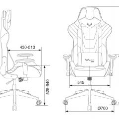 Кресло игровое Бюрократ VIKING 4 AERO BLUE черный/синий в Копейске - kopejsk.mebel24.online | фото 4