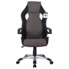 Кресло компьютерное BRABIX Techno GM-002 (ткань) черное/серое, вставки белые (531815) в Копейске - kopejsk.mebel24.online | фото 3