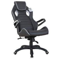Кресло компьютерное BRABIX Techno Pro GM-003 (экокожа черное/серое, вставки серые) 531814 в Копейске - kopejsk.mebel24.online | фото 4