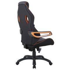 Кресло компьютерное BRABIX Techno Pro GM-003 (ткань черное/серое, вставки оранжевые) 531813 в Копейске - kopejsk.mebel24.online | фото 6