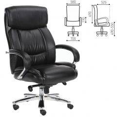 Кресло офисное BRABIX "Direct EX-580" (хром/рециклированная кожа/черное) 531824 в Копейске - kopejsk.mebel24.online | фото 1