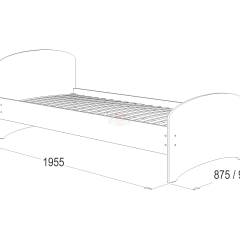 Кровать-4 одинарная (800*1900) в Копейске - kopejsk.mebel24.online | фото 2