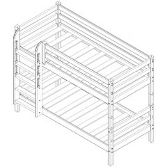 Кровать низкая с прямой лестницей Соня (Вариант 11) в Копейске - kopejsk.mebel24.online | фото 4