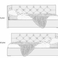 Кровать угловая Лилу интерьерная +основание (120х200) в Копейске - kopejsk.mebel24.online | фото 2