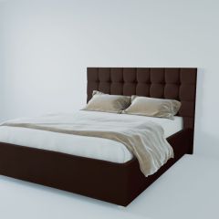 Кровать Венеция с ПМ 2000 (экокожа коричневая) в Копейске - kopejsk.mebel24.online | фото 2