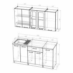 Кухонный гарнитур Инна стандарт 1600 в Копейске - kopejsk.mebel24.online | фото 3