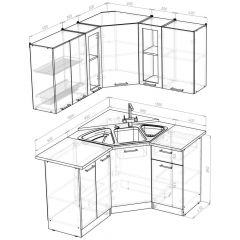 Кухонный гарнитур Лариса оптима 2 1500х1300 мм в Копейске - kopejsk.mebel24.online | фото 2