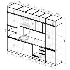 Кухонный гарнитур Лоретта люкс 3000 мм в Копейске - kopejsk.mebel24.online | фото 2