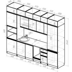 Кухонный гарнитур Сюита люкс 3000 мм в Копейске - kopejsk.mebel24.online | фото 2