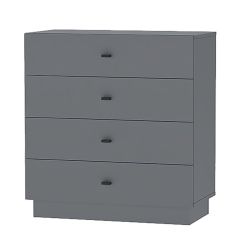 Квадро К-1 Комод 4ящ. (ЛДСП Графит) в Копейске - kopejsk.mebel24.online | фото