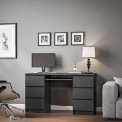 МОРИ МС-2 Стол 6 ящиков (графит) в Копейске - kopejsk.mebel24.online | фото