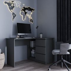 МОРИ МС-16 Стол угловой УНИ (графит) в Копейске - kopejsk.mebel24.online | фото