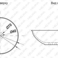 Накладная раковина melana mln-t4029-b15 в Копейске - kopejsk.mebel24.online | фото 2