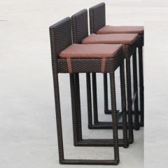 Плетеный барный стул Y390A-W63 Brown в Копейске - kopejsk.mebel24.online | фото