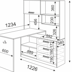 Подростковая Волкер (модульная) в Копейске - kopejsk.mebel24.online | фото 23