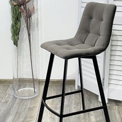 Полубарный стул CHILLI-QB SQUARE графит #14, велюр / черный каркас (H=66cm) М-City в Копейске - kopejsk.mebel24.online | фото 4