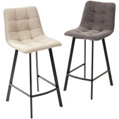 Полубарный стул CHILLI-QB SQUARE графит #14, велюр / черный каркас (H=66cm) М-City в Копейске - kopejsk.mebel24.online | фото 5