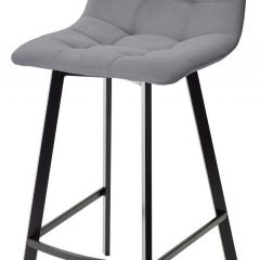 Полубарный стул CHILLI-QB SQUARE серый #27, велюр / черный каркас (H=66cm) М-City в Копейске - kopejsk.mebel24.online | фото