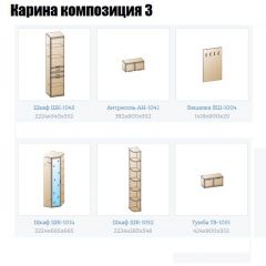 Прихожая Карина (модульная) в Копейске - kopejsk.mebel24.online | фото 8