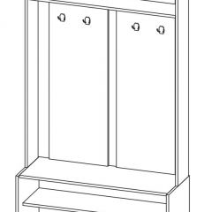 Прихожая Марица Модульная (ЯШ темный/ светлый) в Копейске - kopejsk.mebel24.online | фото 4