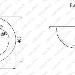 Раковина MELANA MLN-308 в Копейске - kopejsk.mebel24.online | фото 2