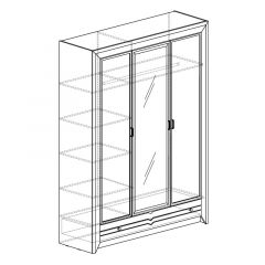 Шкаф 3-дверный №150 Фьорд в Копейске - kopejsk.mebel24.online | фото 2