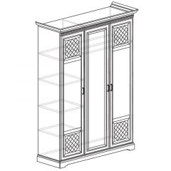 Шкаф для одежды 3-дверный №800 Парма кремовый белый в Копейске - kopejsk.mebel24.online | фото 2