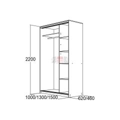 МИРАЖ 10.1 (620) Шкаф для платья и белья в Копейске - kopejsk.mebel24.online | фото 5