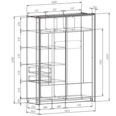 Шкаф-купе 1600 с плитой 22 мм ЛИБЕРТИ в Копейске - kopejsk.mebel24.online | фото 4