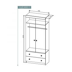 СКАНДИ ШД900.1 Шкаф 2х-ств с 2мя ящ в Копейске - kopejsk.mebel24.online | фото 2